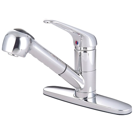 Kingston Brass KS881C Pull-Out Kitchen Faucet, Polished Chrome KS881C